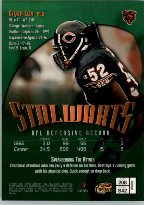 1997 Finest Football "Main Set" Cards #1 to #294 Promo Rookies and Veterans - Picture 248 of 350