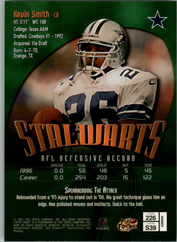 1997 Finest Football "Main Set" Cards #1 to #294 Promo Rookies and Veterans - Picture 274 of 350