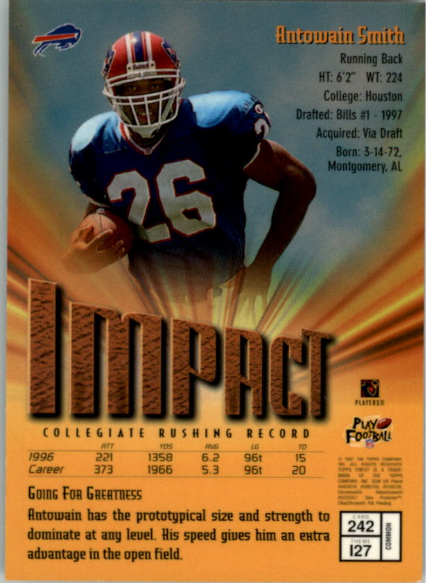 1997 Finest Football "Main Set" Cards #1 to #294 Promo Rookies and Veterans - Picture 296 of 350