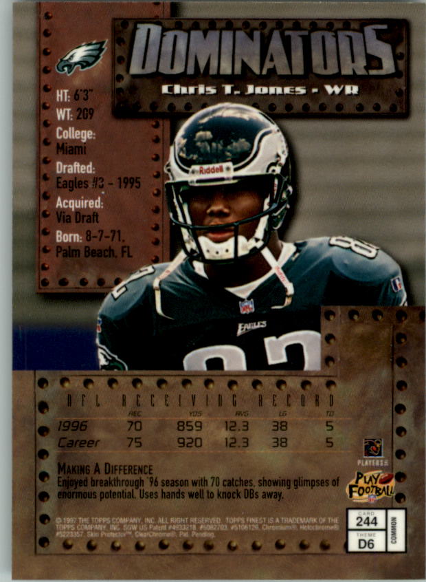 1997 Finest Football "Main Set" Cards #1 to #294 Promo Rookies and Veterans - Picture 300 of 350