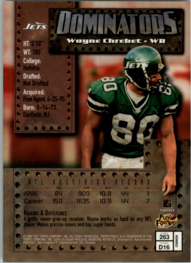 1997 Finest Football "Main Set" Cards #1 to #294 Promo Rookies and Veterans - Picture 324 of 350