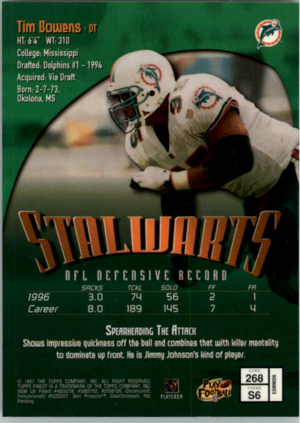 1997 Finest Football "Main Set" Cards #1 to #294 Promo Rookies and Veterans - Picture 332 of 350