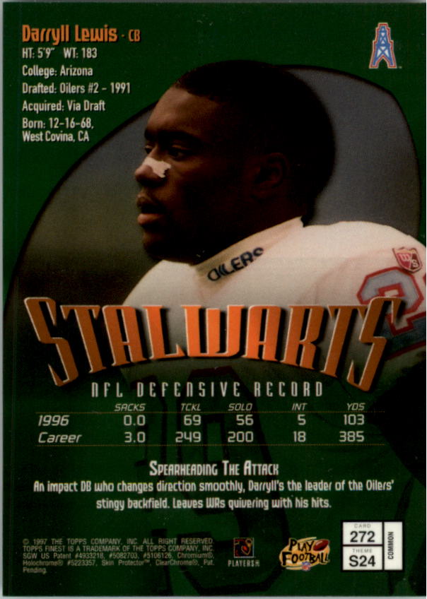 1997 Finest Football "Main Set" Cards #1 to #294 Promo Rookies and Veterans - Picture 340 of 350