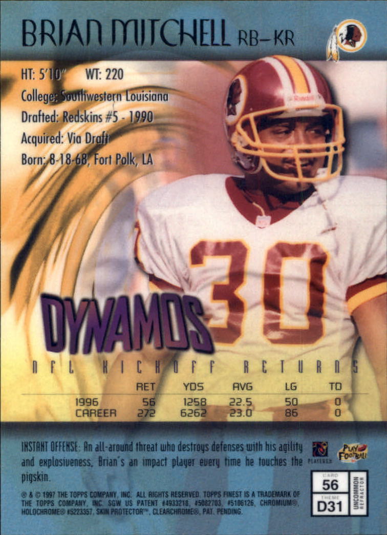 1997 Finest Football "Embossed and Refractors" Parallel Cards - Picture 17 of 51