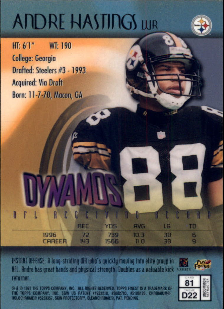 1997 Finest Football "Embossed and Refractors" Parallel Cards - Picture 27 of 51