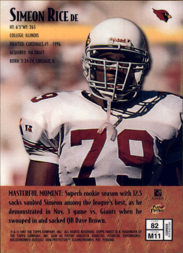 1997 Finest Football "Embossed and Refractors" Parallel Cards - Picture 29 of 51