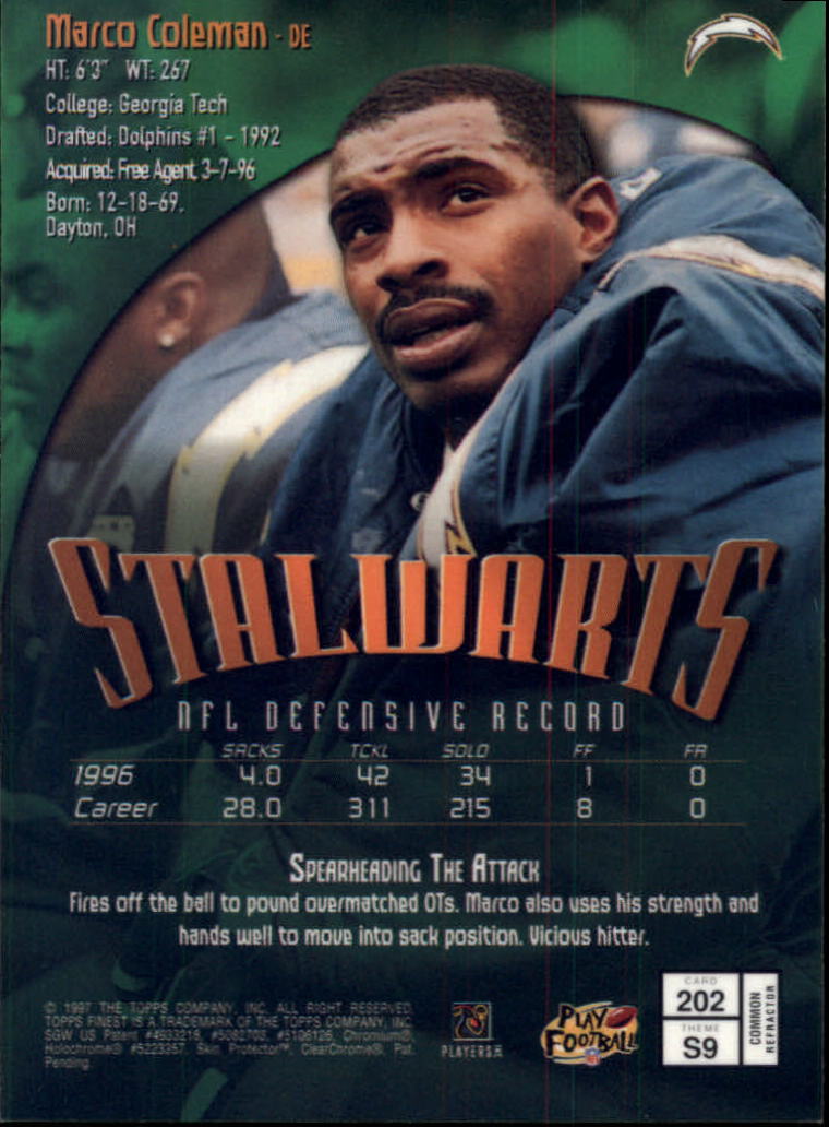 1997 Finest Football "Embossed and Refractors" Parallel Cards - Picture 33 of 51