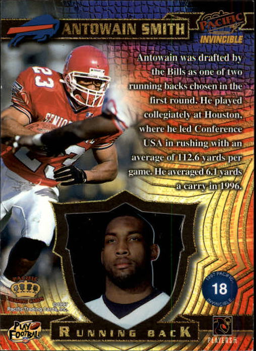 1997 Pacific Invincible Football Card Pick | eBay