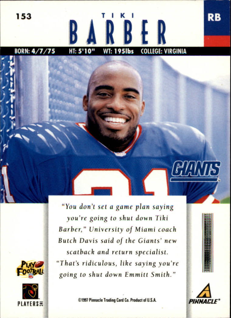 1997 Pinnacle Football Card Pick | EBay