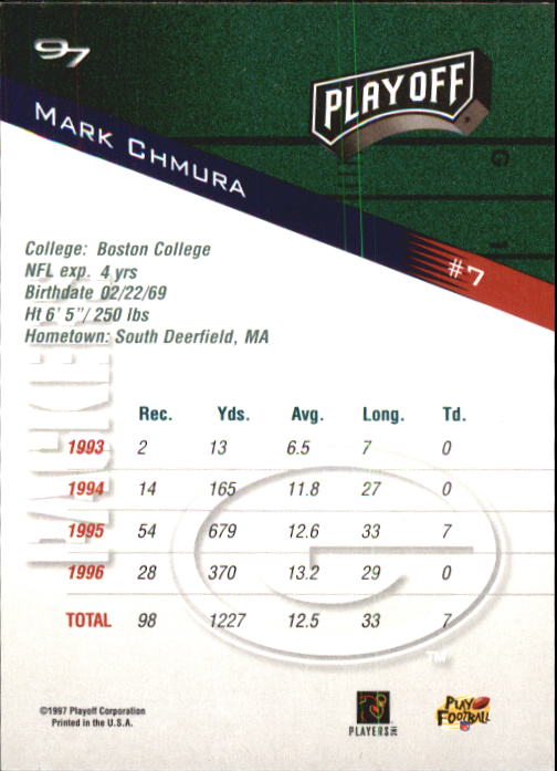 1997 Playoff Zone Football "Main Set" Cards #1 to #150 Rookies and Veterans - Picture 13 of 249