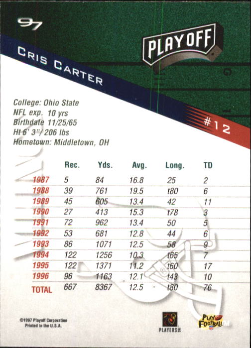 1997 Playoff Zone Football "Main Set" Cards #1 to #150 Rookies and Veterans - Picture 23 of 249