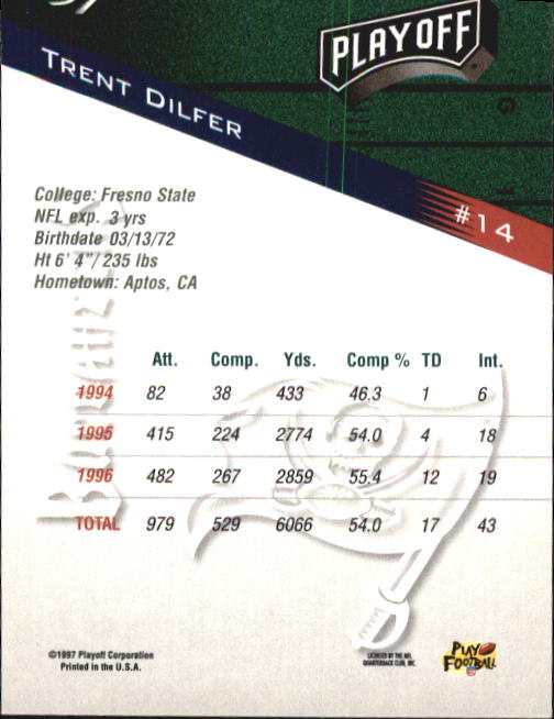1997 Playoff Zone Football "Main Set" Cards #1 to #150 Rookies and Veterans - Picture 27 of 249