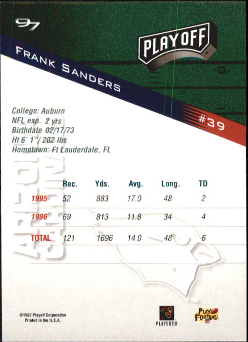 1997 Playoff Zone Football "Main Set" Cards #1 to #150 Rookies and Veterans - Picture 61 of 249