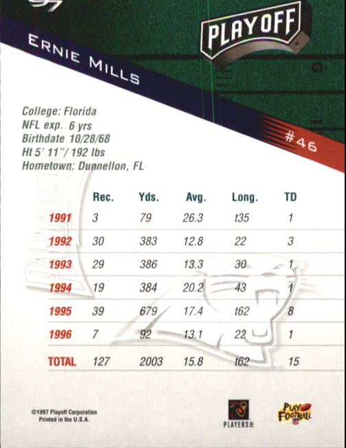 1997 Playoff Zone Football "Main Set" Cards #1 to #150 Rookies and Veterans - Picture 75 of 249