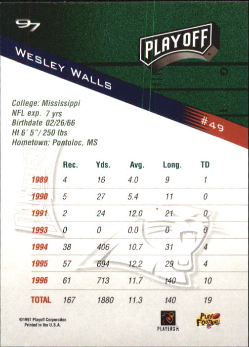 1997 Playoff Zone Football "Main Set" Cards #1 to #150 Rookies and Veterans - Picture 81 of 249