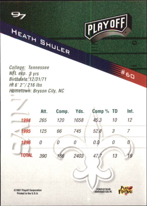 1997 Playoff Zone Football "Main Set" Cards #1 to #150 Rookies and Veterans - Picture 99 of 249