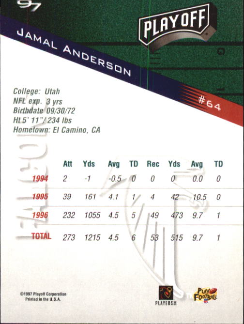 1997 Playoff Zone Football "Main Set" Cards #1 to #150 Rookies and Veterans - Picture 105 of 249