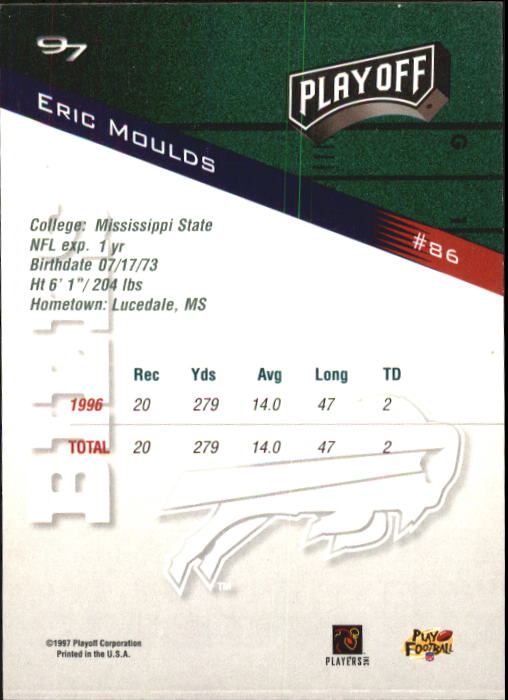 1997 Playoff Zone Football "Main Set" Cards #1 to #150 Rookies and Veterans - Picture 141 of 249