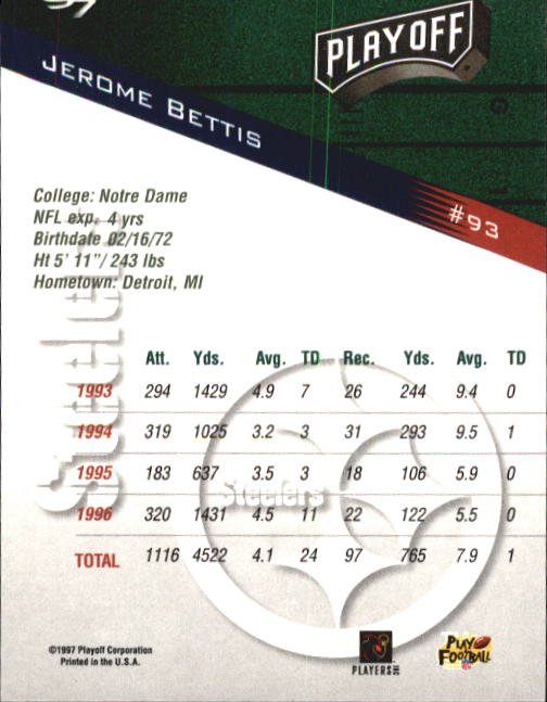 1997 Playoff Zone Football "Main Set" Cards #1 to #150 Rookies and Veterans - Picture 155 of 249