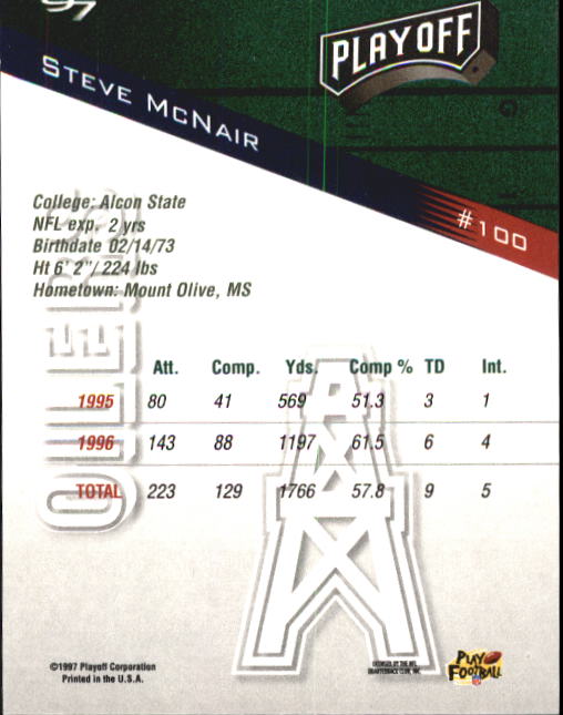 1997 Playoff Zone Football "Main Set" Cards #1 to #150 Rookies and Veterans - Picture 169 of 249