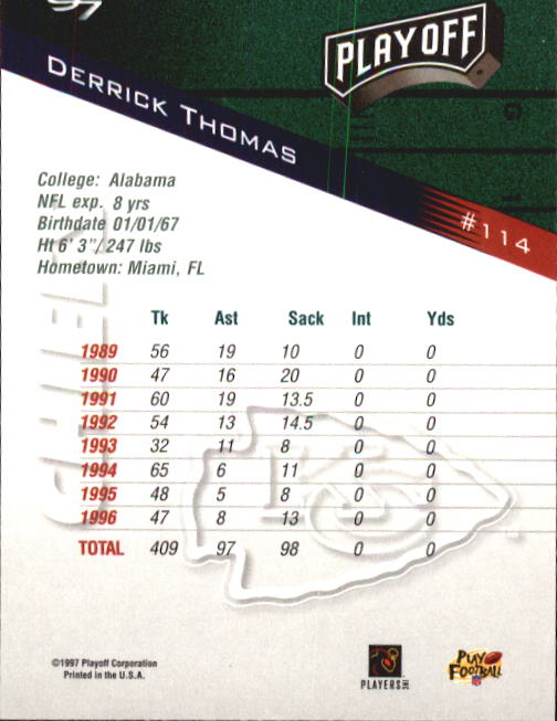 1997 Playoff Zone Football "Main Set" Cards #1 to #150 Rookies and Veterans - Picture 193 of 249