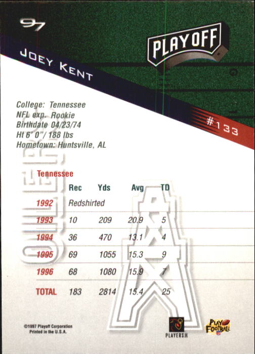 1997 Playoff Zone Football "Main Set" Cards #1 to #150 Rookies and Veterans - Picture 219 of 249