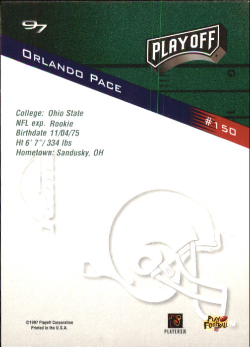 1997 Playoff Zone Football "Main Set" Cards #1 to #150 Rookies and Veterans - Picture 249 of 249