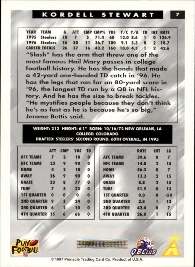 1997 Score Football "Main Set" Cards #1 to #200 Rookies and Veterans - Picture 15 of 311