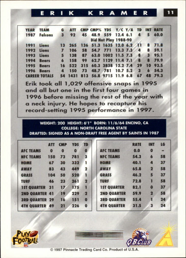 1997 Score Football "Main Set" Cards #1 to #200 Rookies and Veterans - Picture 23 of 311