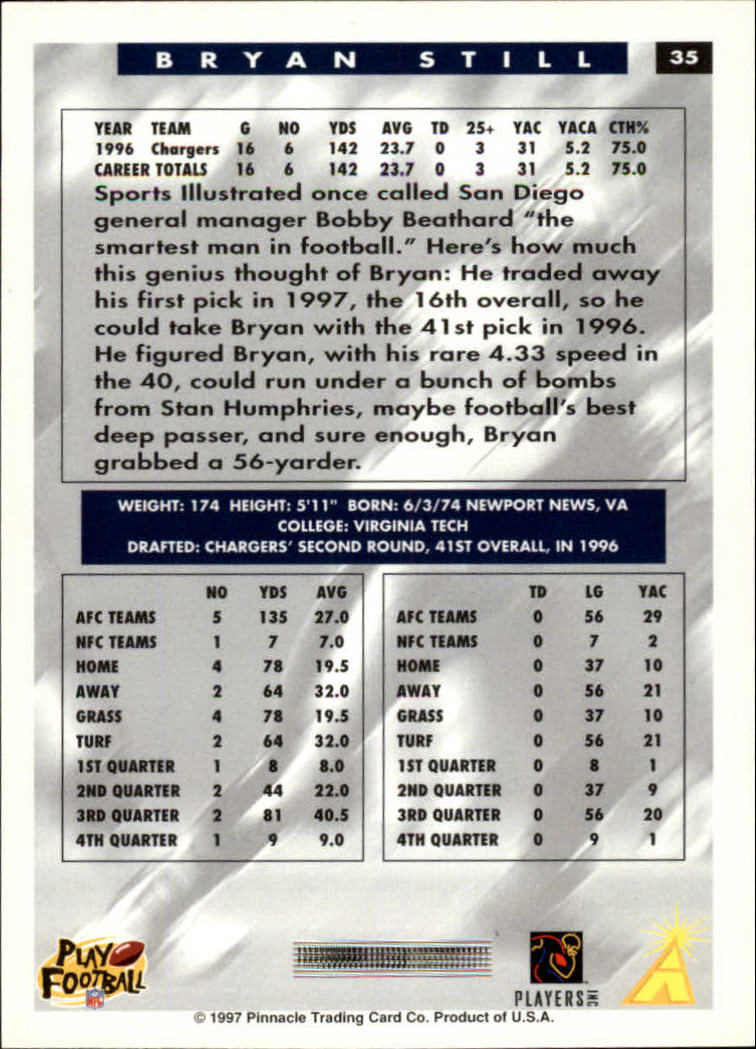 1997 Score Football "Main Set" Cards #1 to #200 Rookies and Veterans - Picture 63 of 311