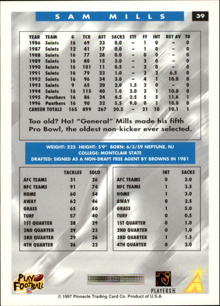 1997 Score Football "Main Set" Cards #1 to #200 Rookies and Veterans - Picture 71 of 311