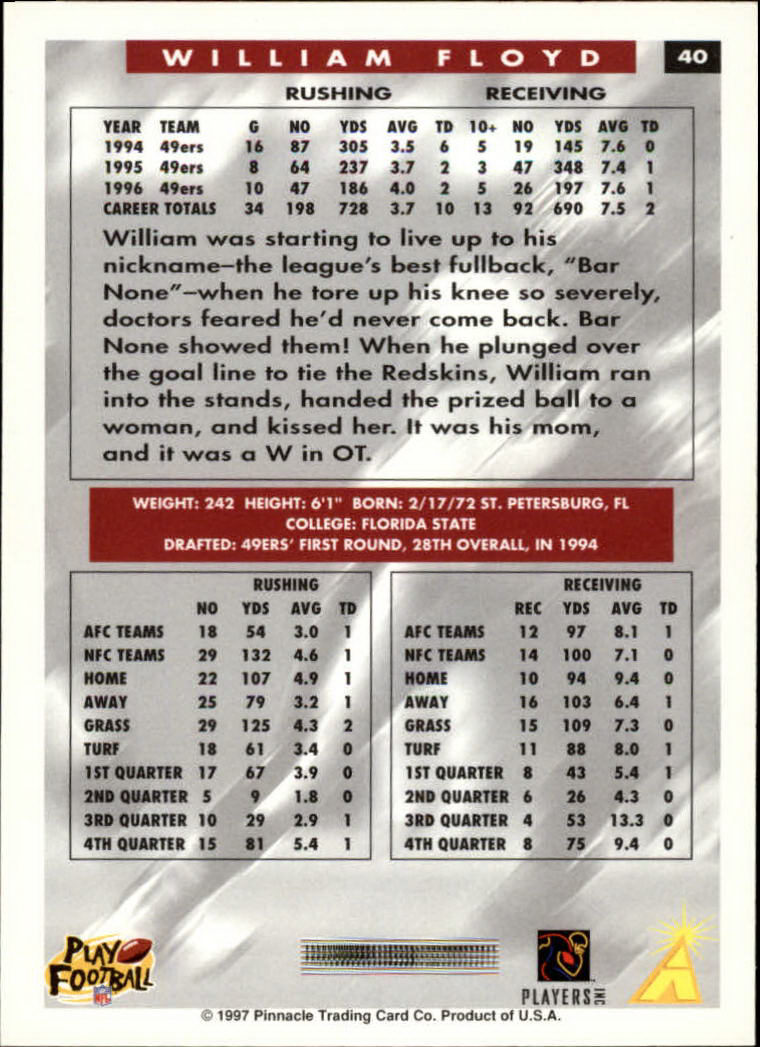 1997 Score Football "Main Set" Cards #1 to #200 Rookies and Veterans - Picture 73 of 311