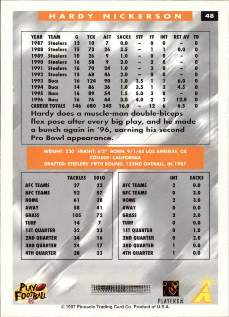 1997 Score Football "Main Set" Cards #1 to #200 Rookies and Veterans - Picture 89 of 311