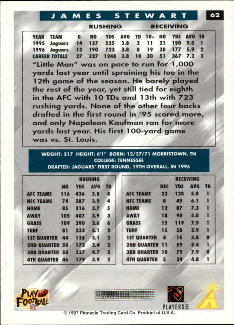 1997 Score Football "Main Set" Cards #1 to #200 Rookies and Veterans - Picture 117 of 311