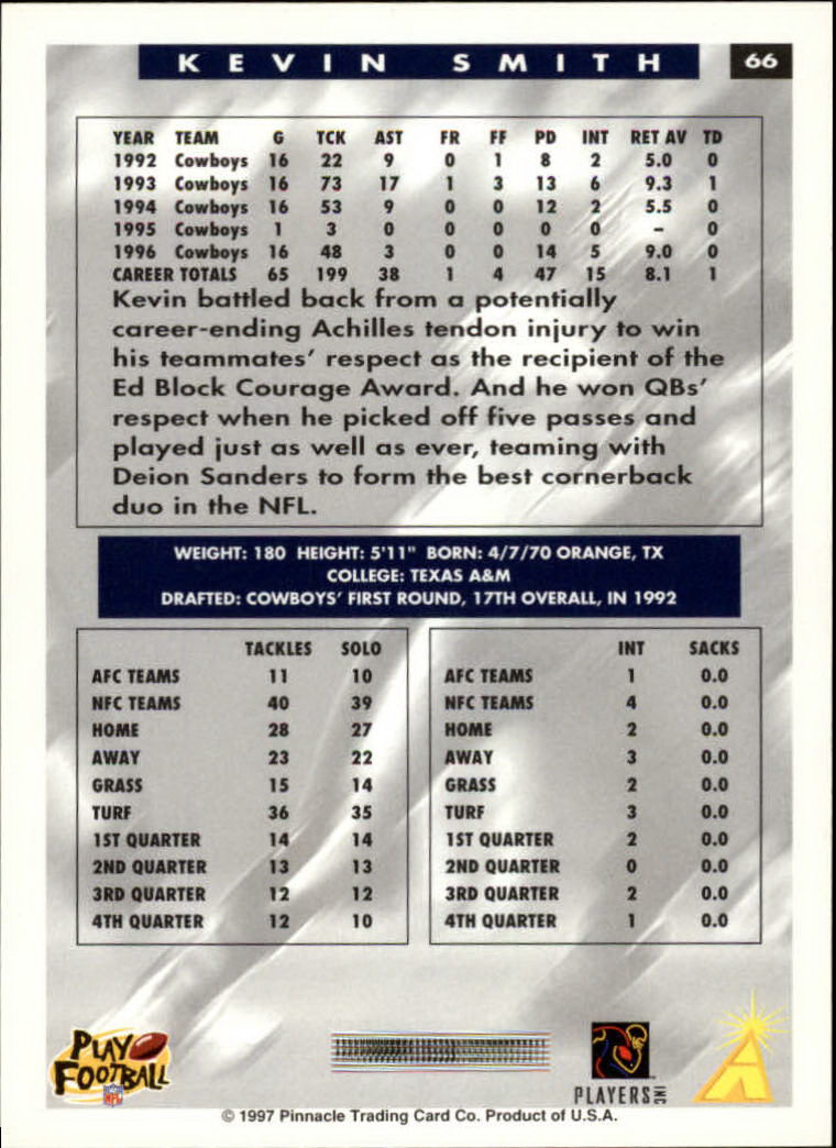1997 Score Football "Main Set" Cards #1 to #200 Rookies and Veterans - Picture 125 of 311