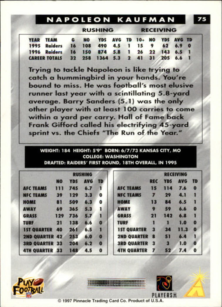 1997 Score Football "Main Set" Cards #1 to #200 Rookies and Veterans - Picture 143 of 311