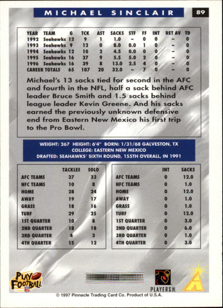 1997 Score Football "Main Set" Cards #1 to #200 Rookies and Veterans - Picture 169 of 311