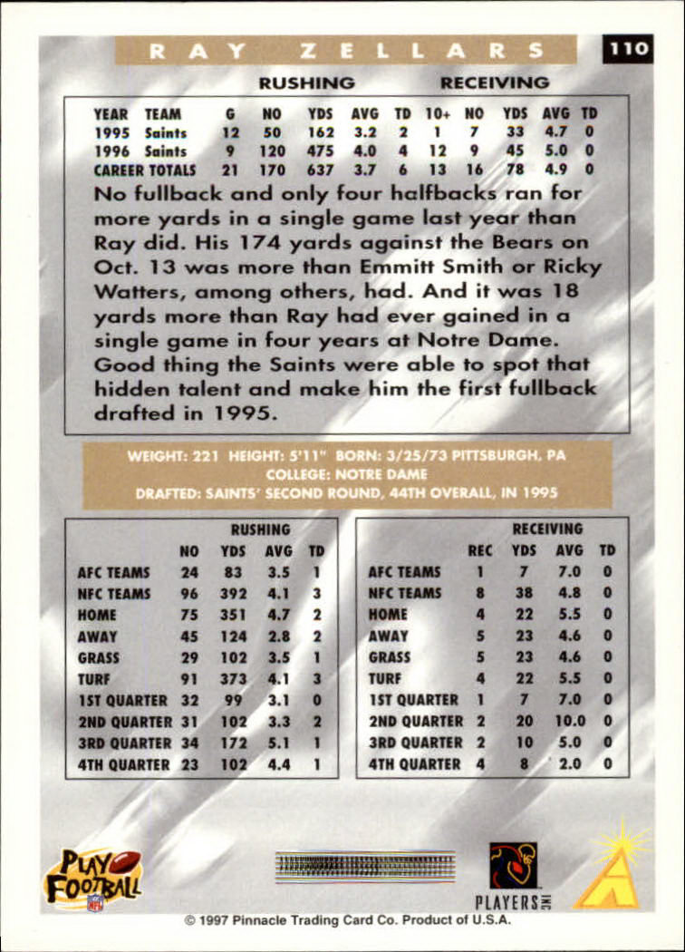 1997 Score Football "Main Set" Cards #1 to #200 Rookies and Veterans - Picture 195 of 311