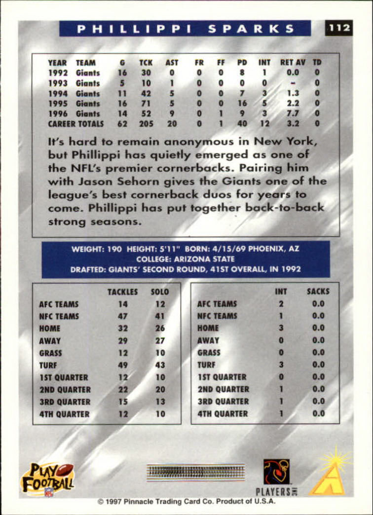 1997 Score Football "Main Set" Cards #1 to #200 Rookies and Veterans - Picture 199 of 311