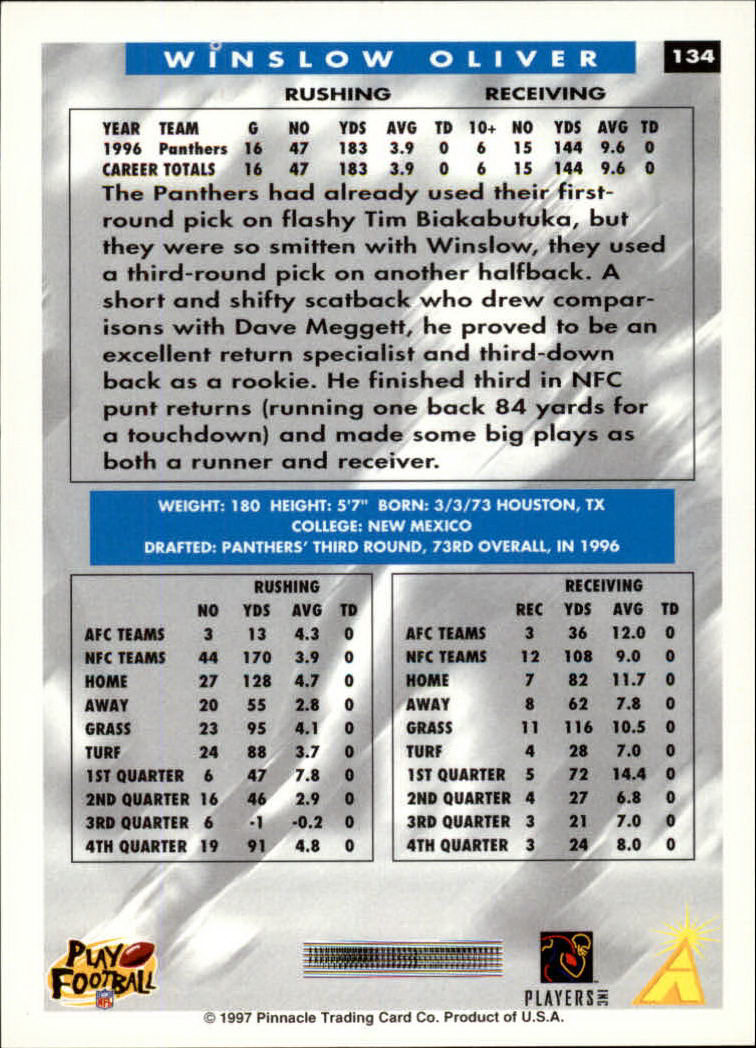 1997 Score Football "Main Set" Cards #1 to #200 Rookies and Veterans - Picture 227 of 311
