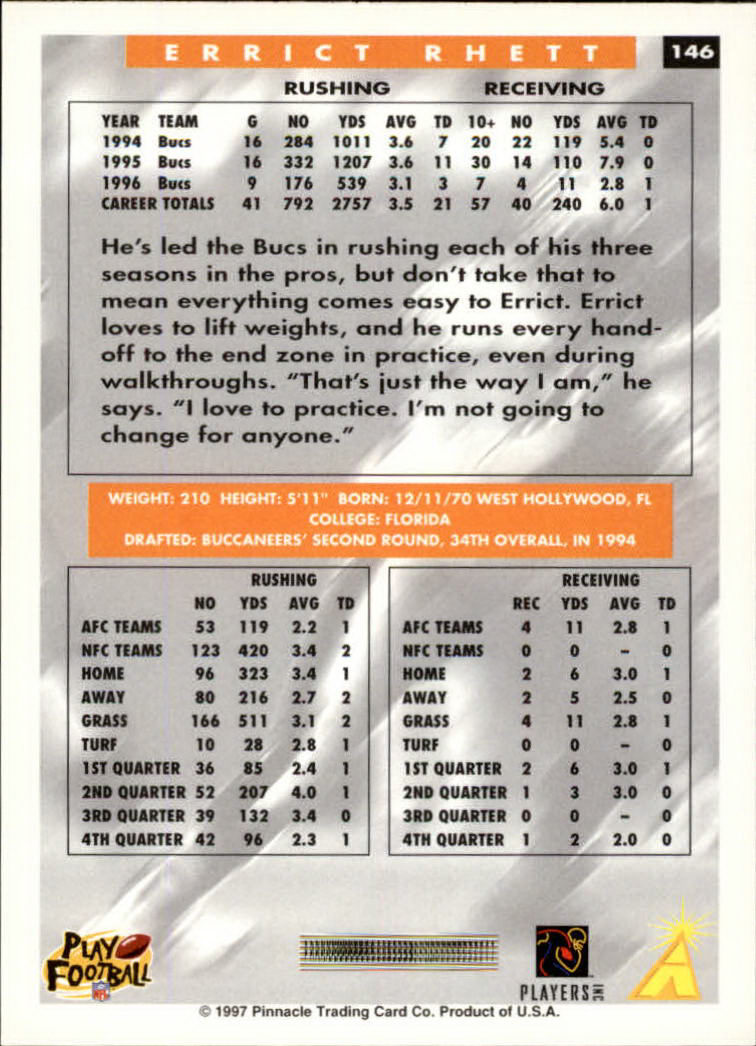1997 Score Football "Main Set" Cards #1 to #200 Rookies and Veterans - Picture 243 of 311