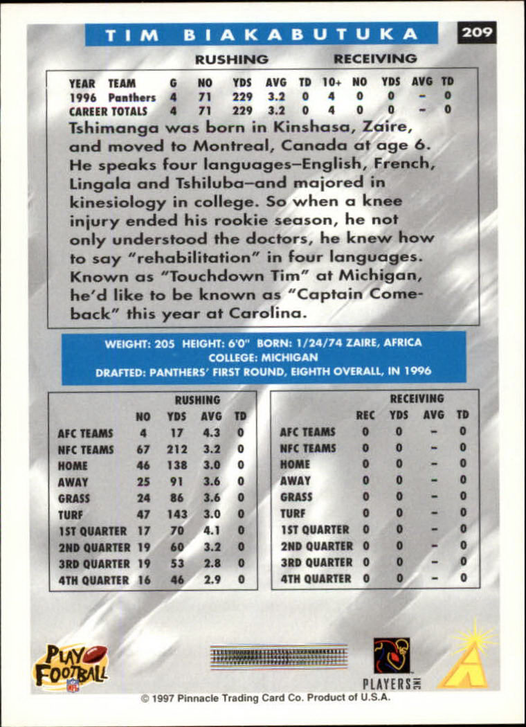1997 Score Football "Main Set" Cards #201 to #330 Rookies and Veterans - Picture 17 of 249