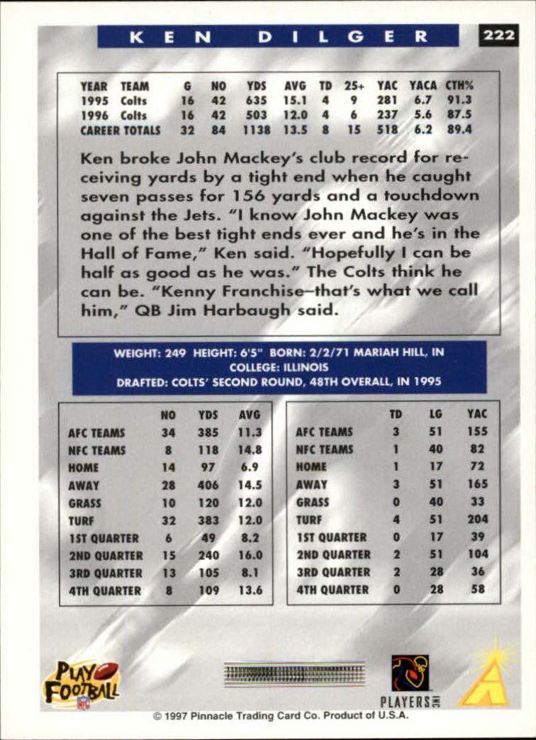 1997 Score Football "Main Set" Cards #201 to #330 Rookies and Veterans - Picture 43 of 249