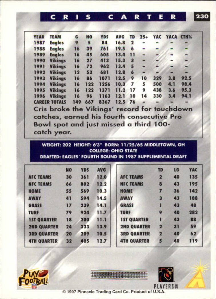 1997 Score Football "Main Set" Cards #201 to #330 Rookies and Veterans - Picture 57 of 249