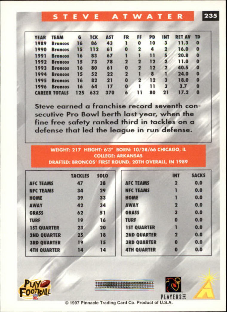 1997 Score Football "Main Set" Cards #201 to #330 Rookies and Veterans - Picture 67 of 249
