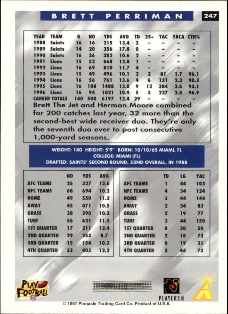 1997 Score Football "Main Set" Cards #201 to #330 Rookies and Veterans - Picture 87 of 249