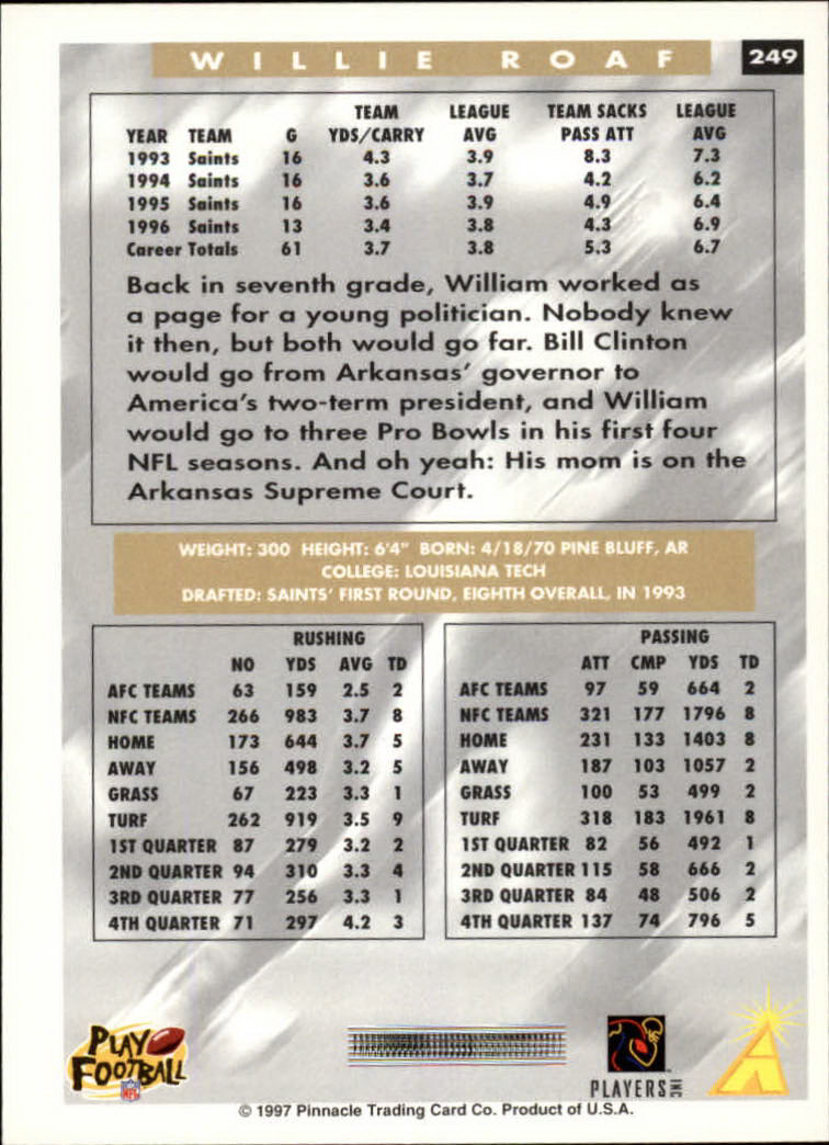 1997 Score Football "Main Set" Cards #201 to #330 Rookies and Veterans - Picture 91 of 249