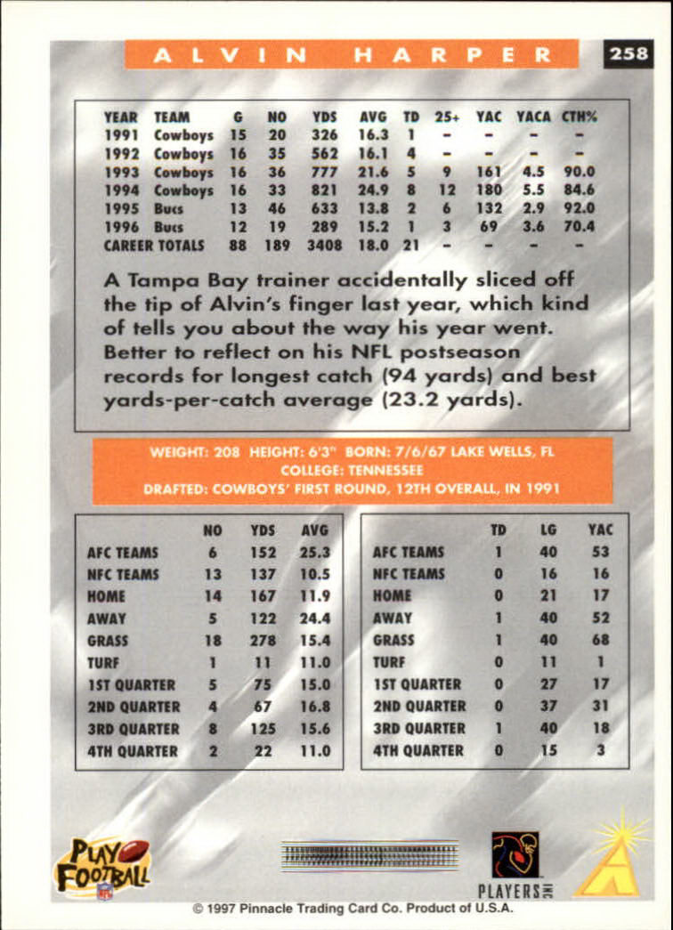 1997 Score Football "Main Set" Cards #201 to #330 Rookies and Veterans - Picture 109 of 249