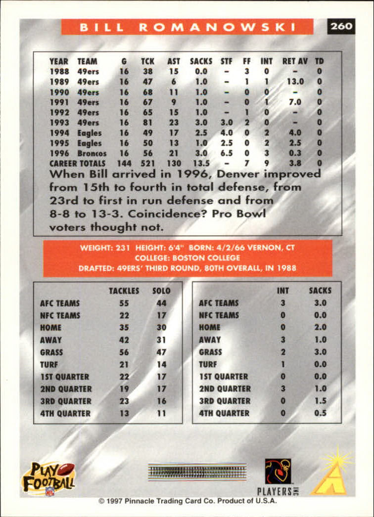1997 Score Football "Main Set" Cards #201 to #330 Rookies and Veterans - Picture 113 of 249