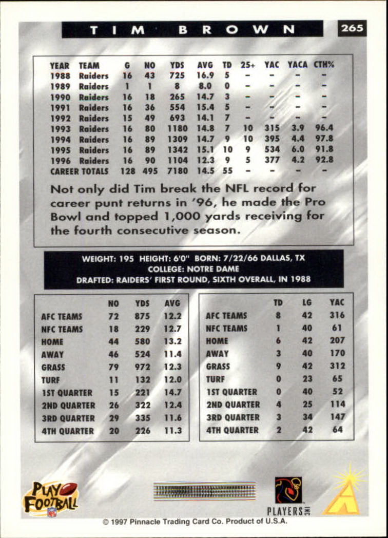 1997 Score Football "Main Set" Cards #201 to #330 Rookies and Veterans - Picture 123 of 249